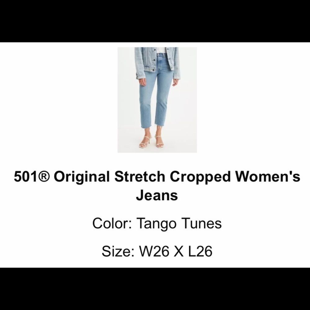 501® Original Stretch Cropped Women's Jeans - Size: 26W x 26L